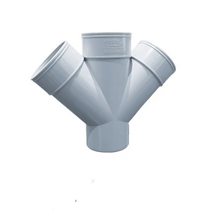 چهارراهی 45 درجه سایز 110 فاضلابی پارس پلاست UPVC سایلنت