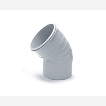 زانو 45 درجه سایز 160 فاضلابی پارس پلاست UPVC سایلنت