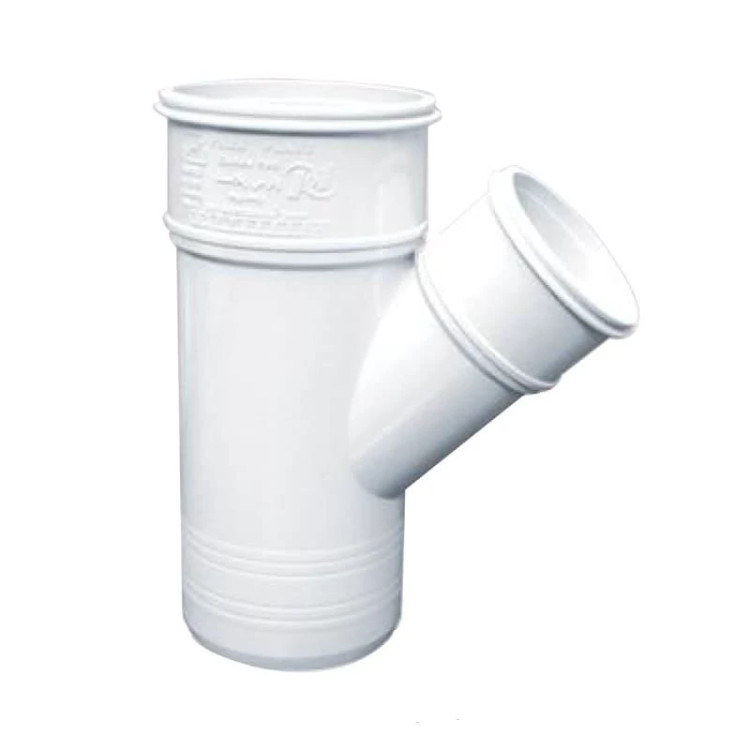 سه راهی تبدیلی 45 درجه سایز 110 به 90 فاضلابی پارس پلاست UPVC سایلنت